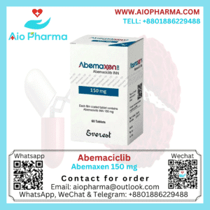 Abemaxen 150 mg – Abemaciclib Breast Cancer Treatment Abemaxen 150 mg box – Abemaciclib tablets by Everest Pharma